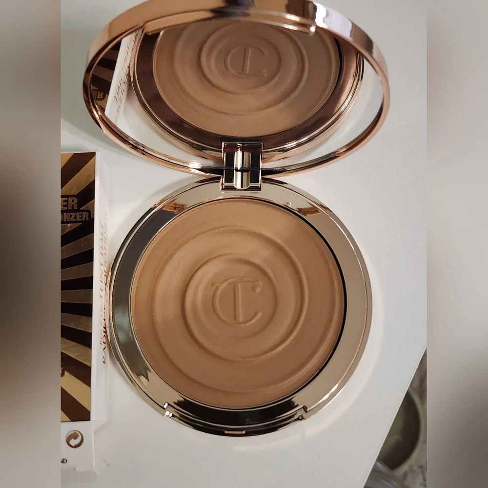 CHARLOTTE TILBURY BEAUTIFUL SKIN SUN-KISSED GLOW CREAM BRONZER 1 FAIR MAKEUP